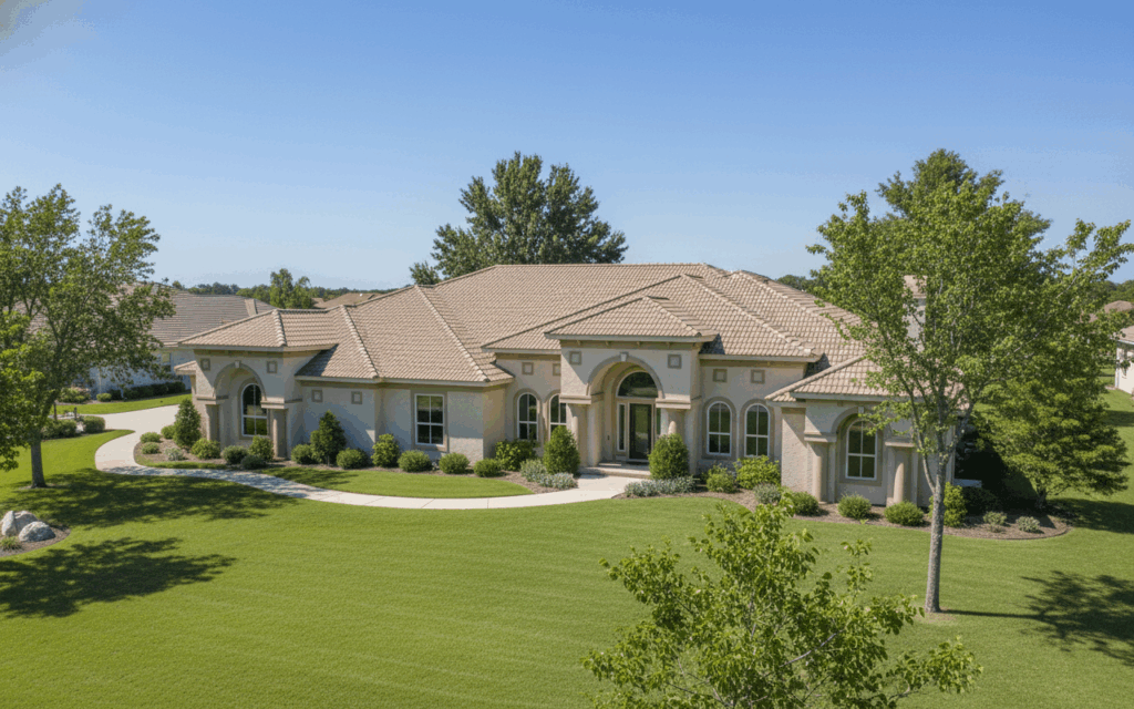 Del Rio floor plan home exterior in daylight — modern 3 bed, 3 bath custom design with open concept by Sierra Classic Custom Homes