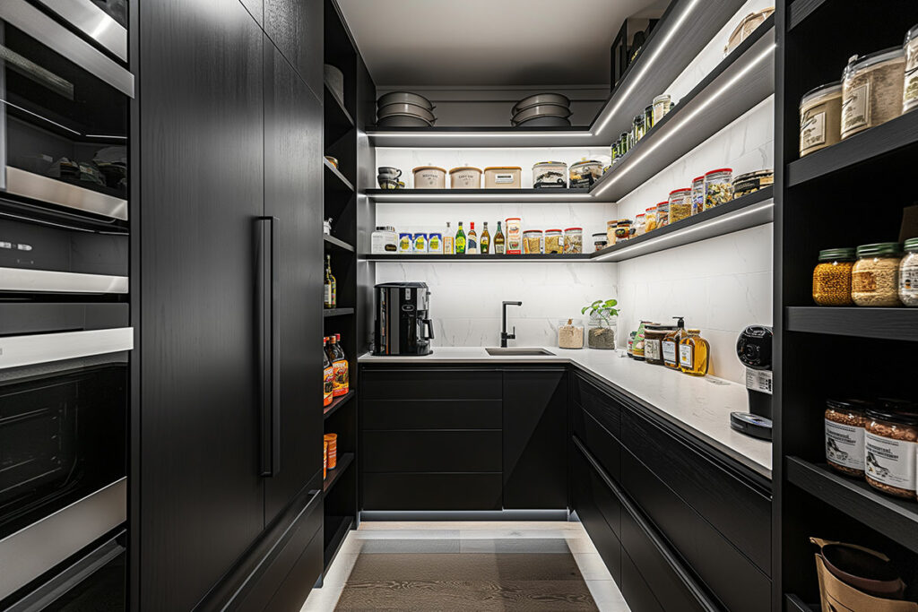 Hidden Pantries That Are Used To Supplement A Main Kitchen.