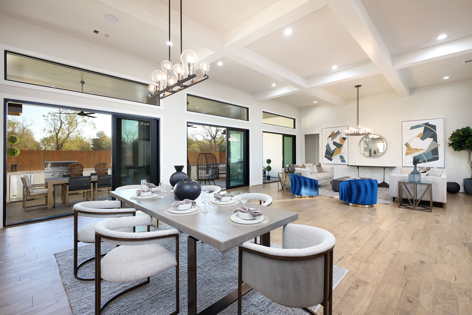 Spacious living room in a home by Sierra Classic Custom Homes, custom home builder in Houston and Central Texas