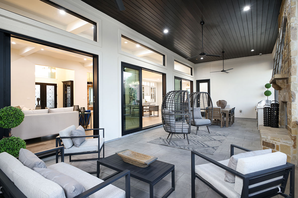 Exterior view of a completed Sierra Classic custom home in Central Texas.