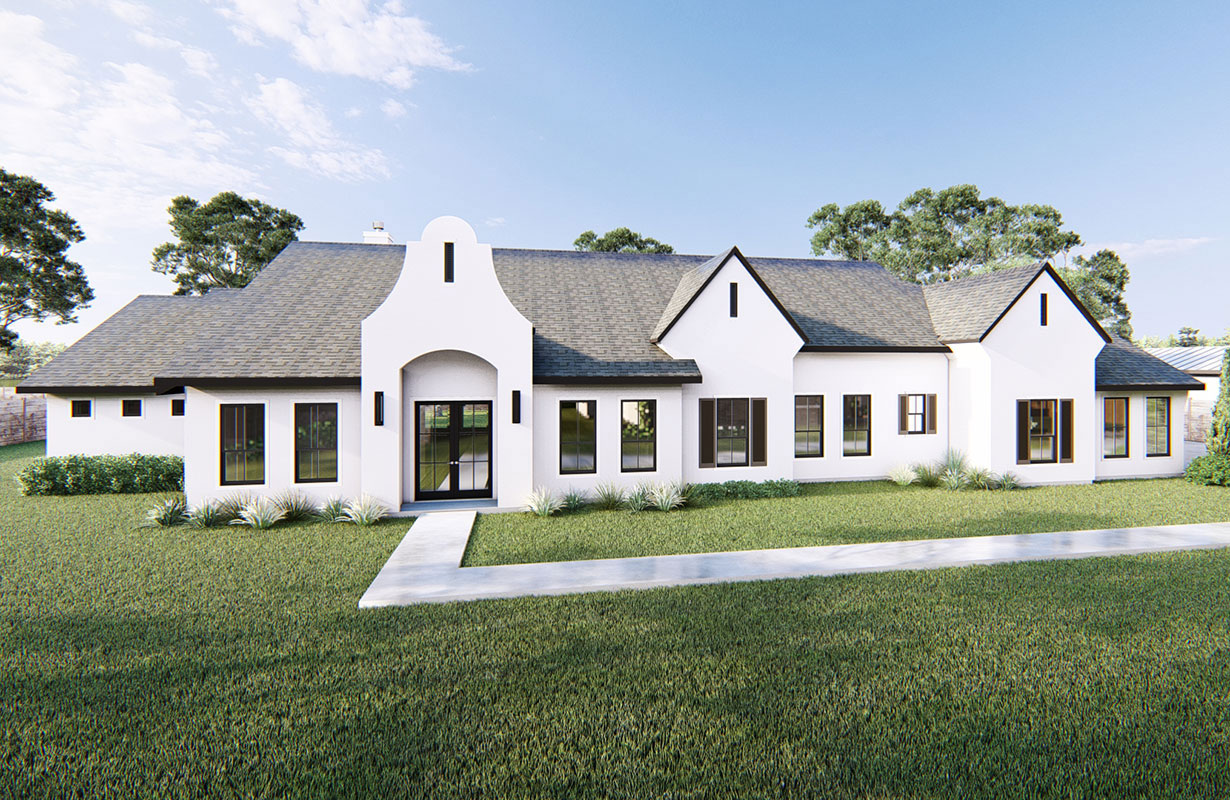 Custom home elevations by Sierra Classic Custom Homes that combine modern design with French Country.