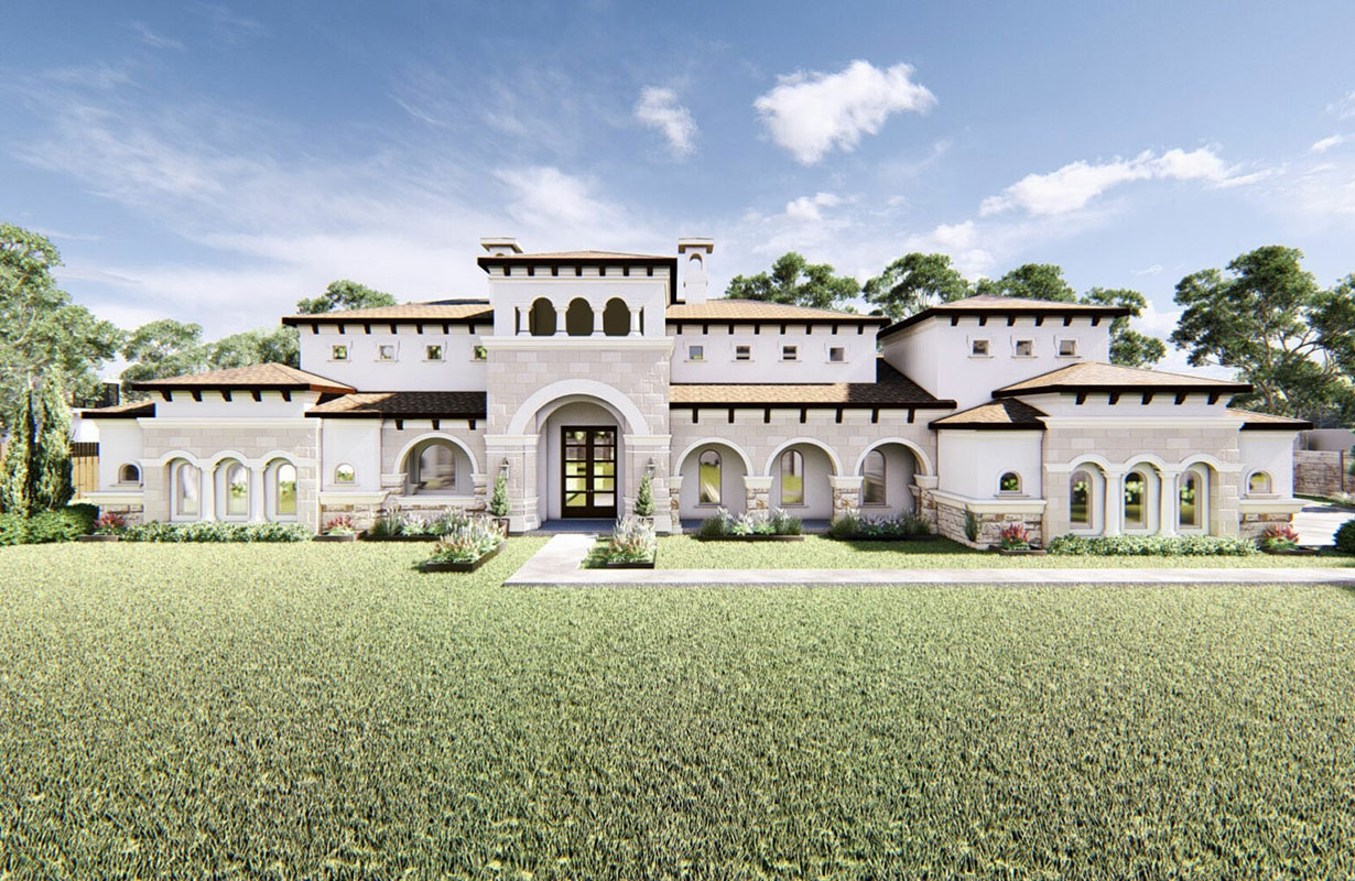 A Sierra Classic Custom Home with a beautiful custom grand Tuscan elevation.